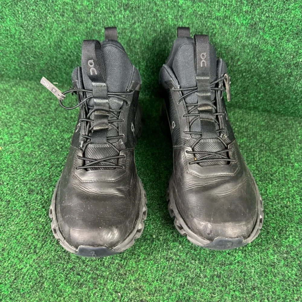 On Running Cloud Hi Shoes Mens Size 8 Black CloudTec Womens 9.5 Waterproof - Picture 2 of 10